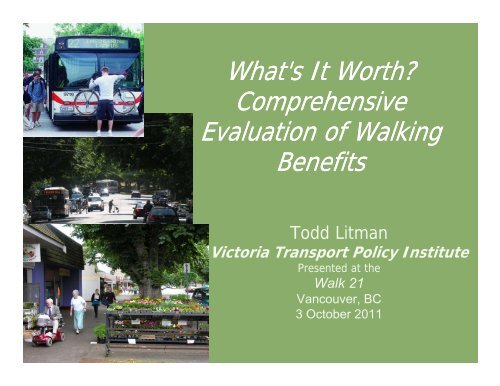 Comprehensive Evaluation of Walking Benefits PDF - Walk21