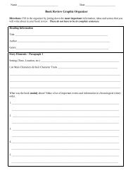 Book Review Graphic Organizer