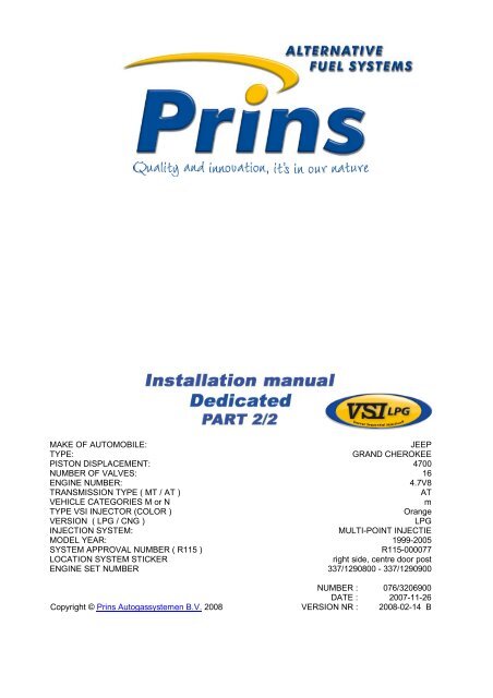 grand cherokee piston displacement - Prins