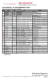 æ¥åä¸çæ è®°åä»£ç  - Ortho Clinical Diagnostics