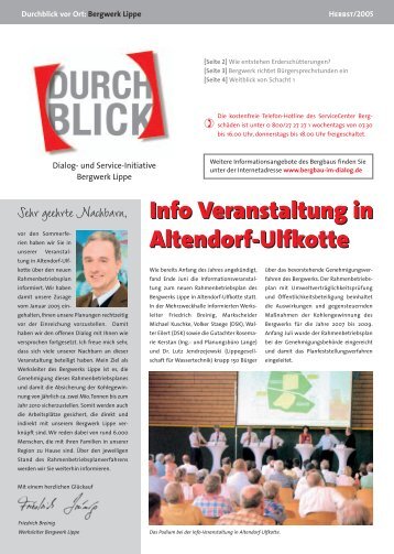 Info Veranstaltung in Altendorf-Ulfkotte Altendorf-Ulfkotte