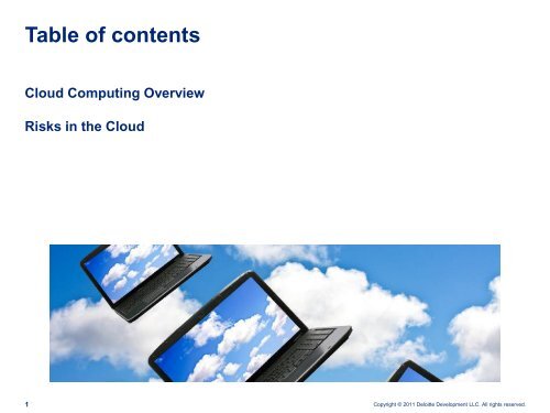 Deloitte's Cloud Computing Risk Intelligence Map - Build Security In