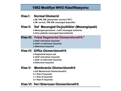 Klas V: MembranÃ¶z Lupus Nefriti