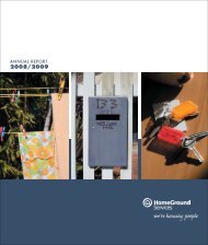 Annual Report 2008/2009 - HomeGround Services
