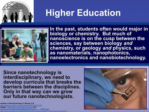 Nanotechnology in Education and Basic Research - Institute for ...