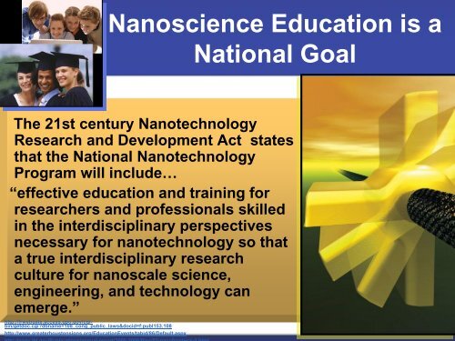 Nanotechnology in Education and Basic Research - Institute for ...