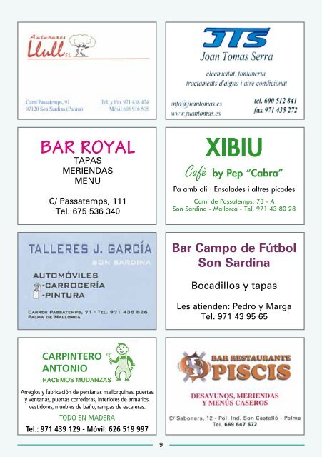 Programa de festes 2011 - Mallorca