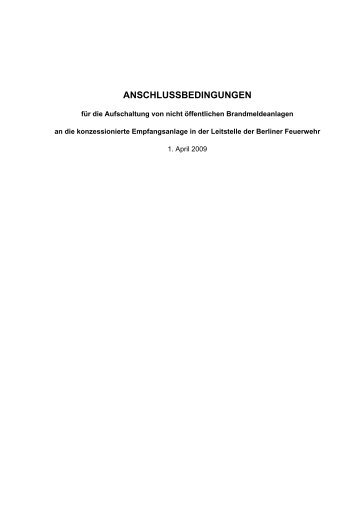 ANSCHLUSSBEDINGUNGEN - Unternehmensberatung Wenzel