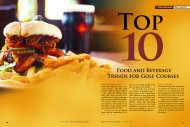 Food and Beverage Trends for Golf Courses