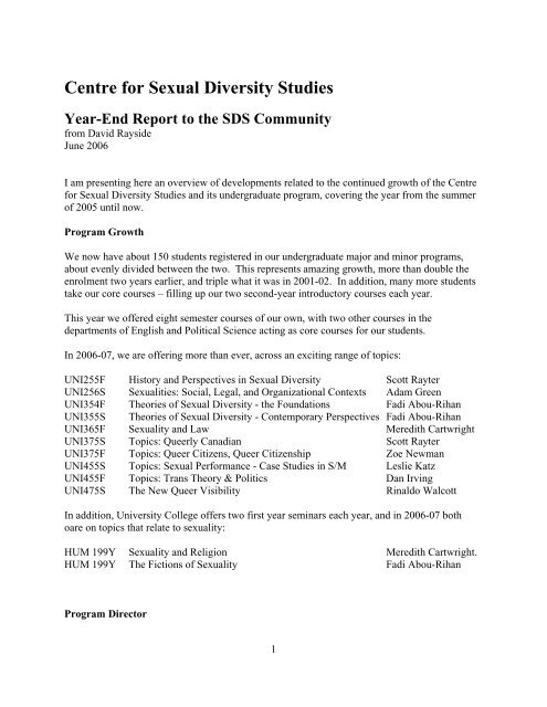 Centre for Sexual Diversity Studies - University College