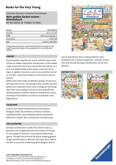 Children's Literature - Ravensburger Foreign Rights