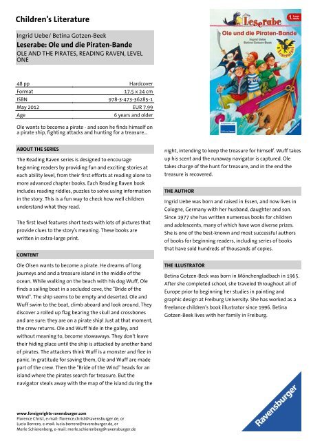 Children's Literature - Ravensburger Foreign Rights