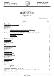 Schlüsseltabellen für Sekundarschulen - Schulverwaltungsprogramme