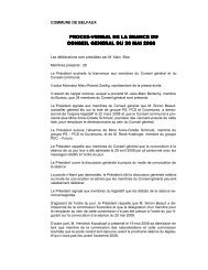 proces-verbal de la seance du verbal de la seance du ... - Belfaux