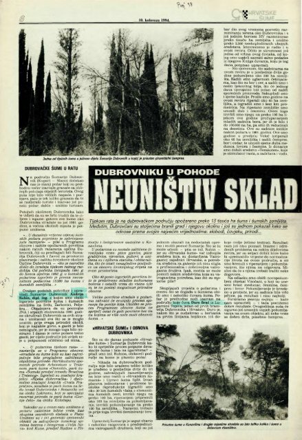 HRVATSKE ŠUME 38 (10.8.1994.)