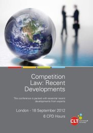 Competition Law: Recent Developments Conference 2012 - Bristows