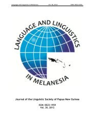 Journal of the Linguistic Society of Papua New Guinea