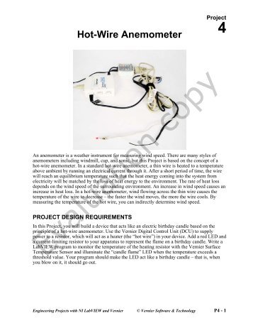 04 Hot Wire Anemometer - Vernier Software & Technology