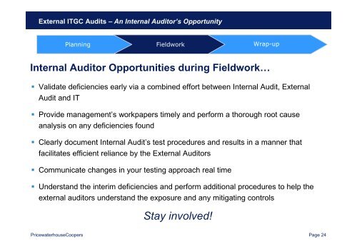 External ITGC Audits – An Internal Auditor's ... - IIA Dallas Chapter