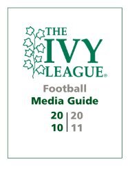 20 10 Football Media Guide 20 11 - Ivy League Sports