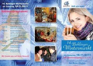 bei Maier Küchen 14. Bahlinger Wintermarkt am ... - RegioTrends