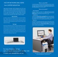 VNA Short Form Catalogue - Clarke & Severn Electronics