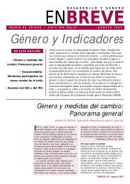 GÃ©nero y Indicadores - Bridge - Institute of Development Studies