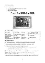 Proget CA-R01E/CA-R11E - Piwa