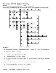 Crossword Puzzle 1.1-1.2