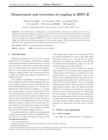 Measurement and correction of coupling in BEPC