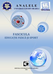 Analele UniversitÄÅ£ii din Oradea - Fascicula EducaÅ£ie FizicÄ Åi Sport