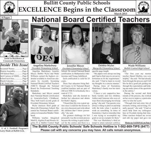 Excellence Begins March 2013 - Bullitt County Public Schools