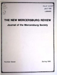 the new mercersburg review - DSpace - Lancaster Theological ...