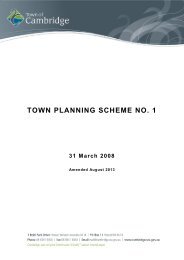 town planning scheme no. 1 - Town of Cambridge - The Western ...