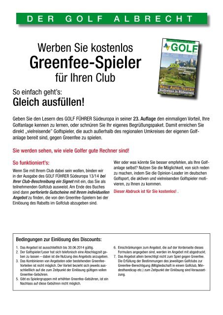 Greenfee-Spieler - 1Golf.eu