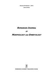 romanian journal morphology and embryology - Rjme.ro