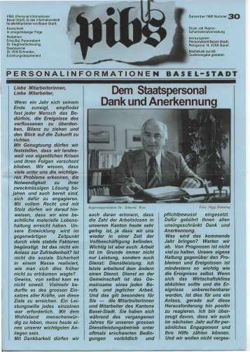 Dem Staatspersonal Dank und Anerkennung - Regierungsrat ...