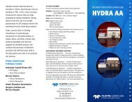 Hydra AA Consumables Booklett - Teledyne Leeman Labs