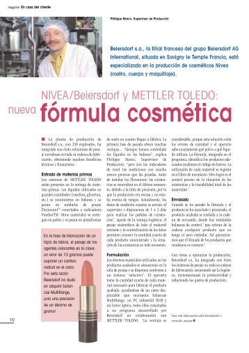 fórmula cosmética - METTLER TOLEDO