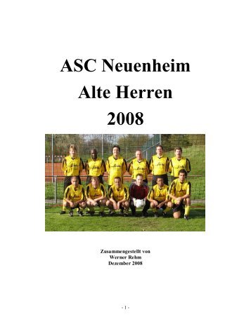 ASC Neuenheim Alte Herren 2008 - Heidelberger Medizinerfasching