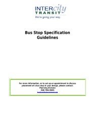 Bus Stop Specification Guidelines - Intercity Transit