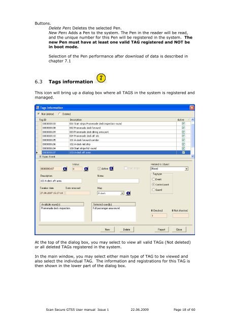 Scan Secure GTS Software user manual 1 - Scan Secure AS