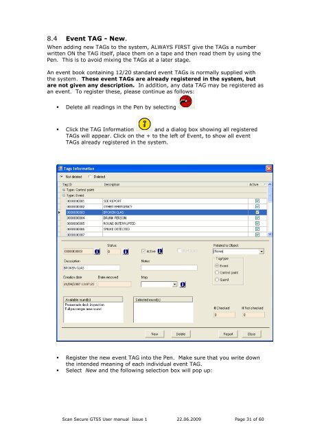 Scan Secure GTS Software user manual 1 - Scan Secure AS