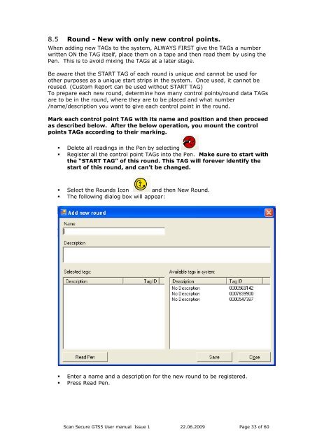 Scan Secure GTS Software user manual 1 - Scan Secure AS