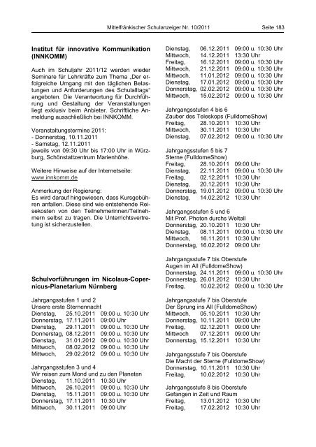 Mittelfränkischer Schulanzeiger - Regierung von Mittelfranken ...