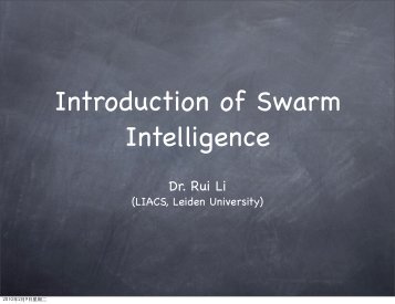 Dr. Rui Li - Natural Computing Group, LIACS, Leiden University