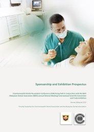 Sponsorship and Exhibition Prospectus - Malaysian Dental ...