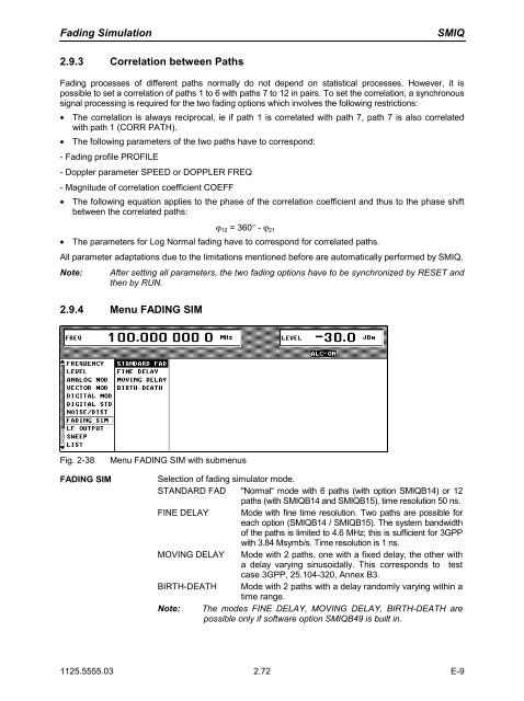 Operating Manual Vol 1 - ES Documentation