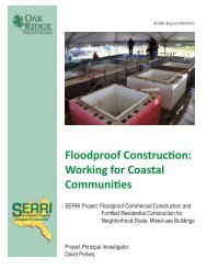 Floodproof Construction - Southeast Region Research Initiative