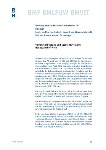 BMF BMLFUW BMVIT - Der Rechnungshof